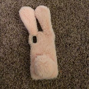 Fluffy bunny phone case